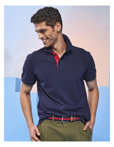 ASQ-AQ012-Mens Classic Fit Contrast Polo 2